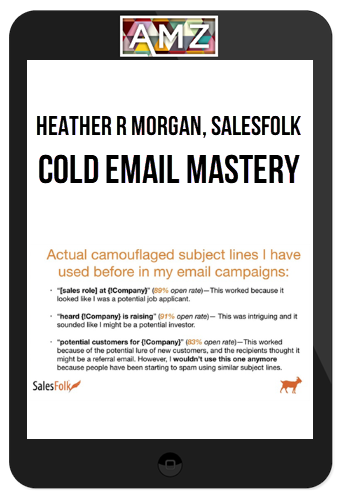 Heather R Morgan, Salesfolk – Cold Email Mastery: Cold Email Strategy for B2B Businesses