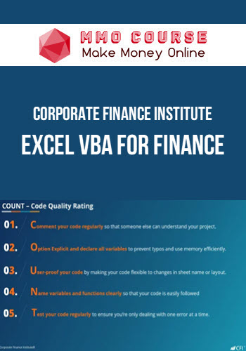 Corporate Finance Institute – Excel VBA for Finance