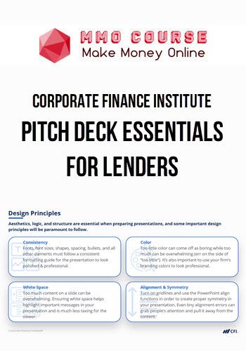 Corporate Finance Institute – Pitch Deck Essentials for Lenders