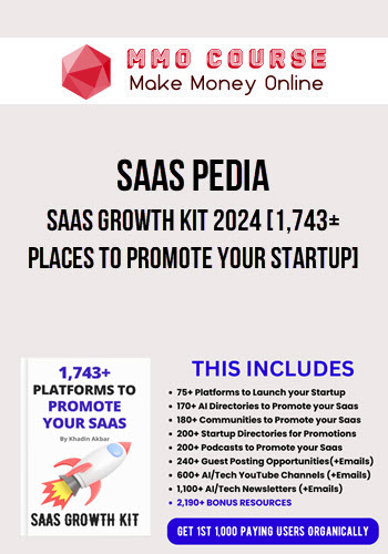 Saas Pedia – Saas Growth Kit 2024 [1,743+ Places to Promote your Startup] 