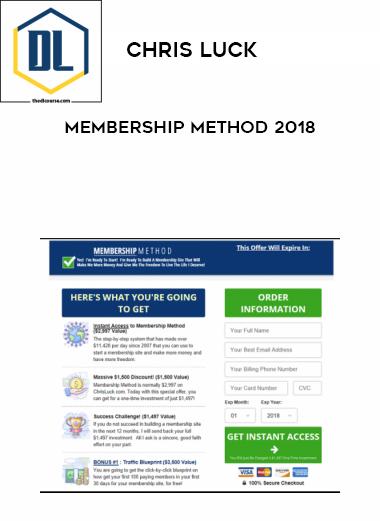 Chris Luck %E2%80%93 Membership Method 2018