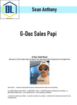 Sean Anthony – G-Doc Sales Papi