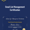 Troy Ericson – Email List Management Certification